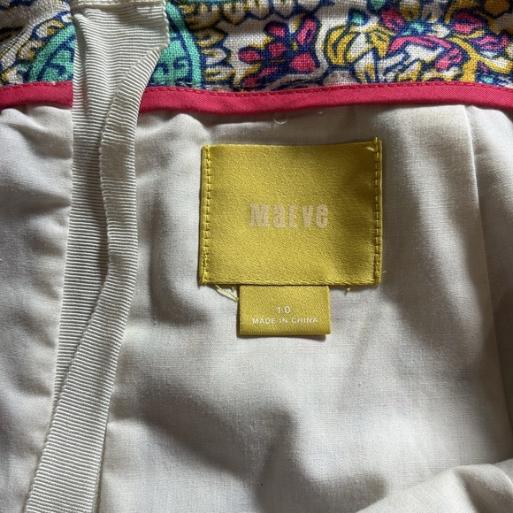 Maeve Anthropologie women’s size 10 - Teal  Patterned knee length  Skirt - Picture 2 of 6